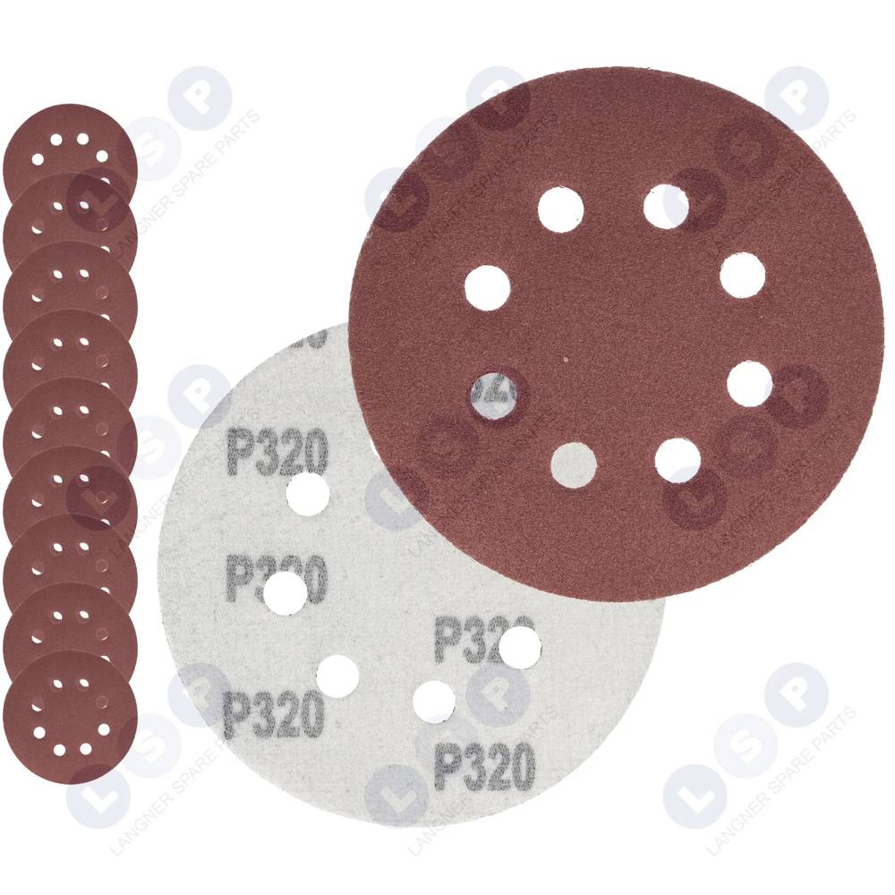Brúsny papier na suchý zips do vibračnej brúsky 125 MM P320 10 ks